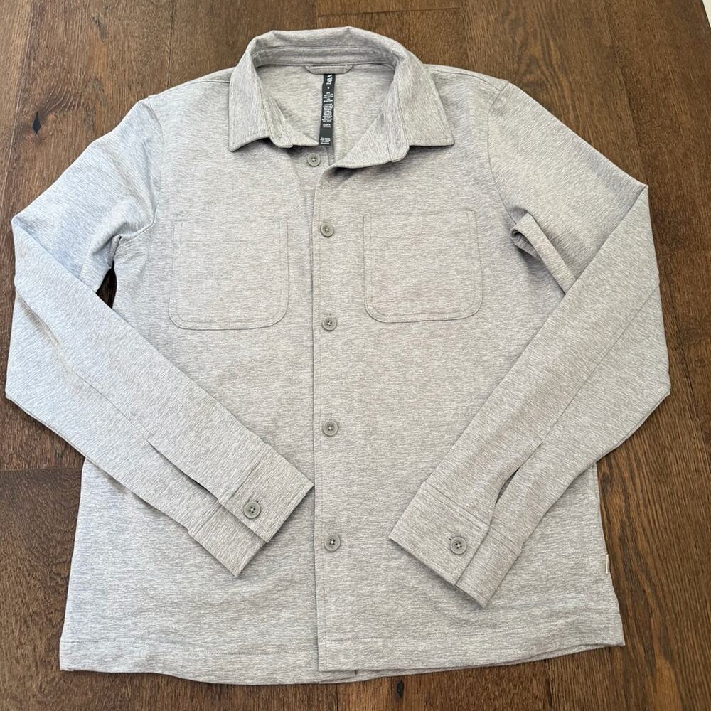 Vuori Coronado Men’s Button Down Shirt Jacket Gray Sz S